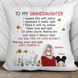 To Granddaughter Grandson Grandma Personalized Pillowcase