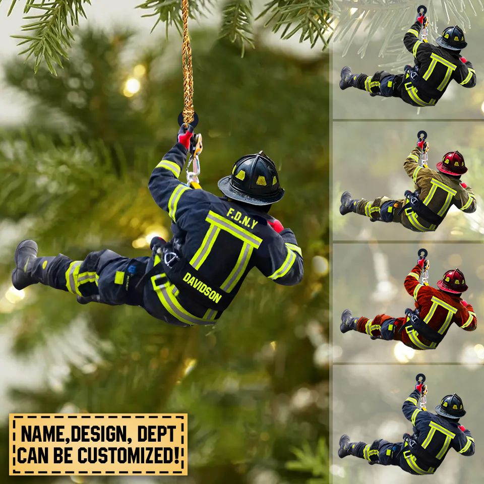 PERSONALIZED FIREFIGHTER CHRISTMAS ORNAMENT 05