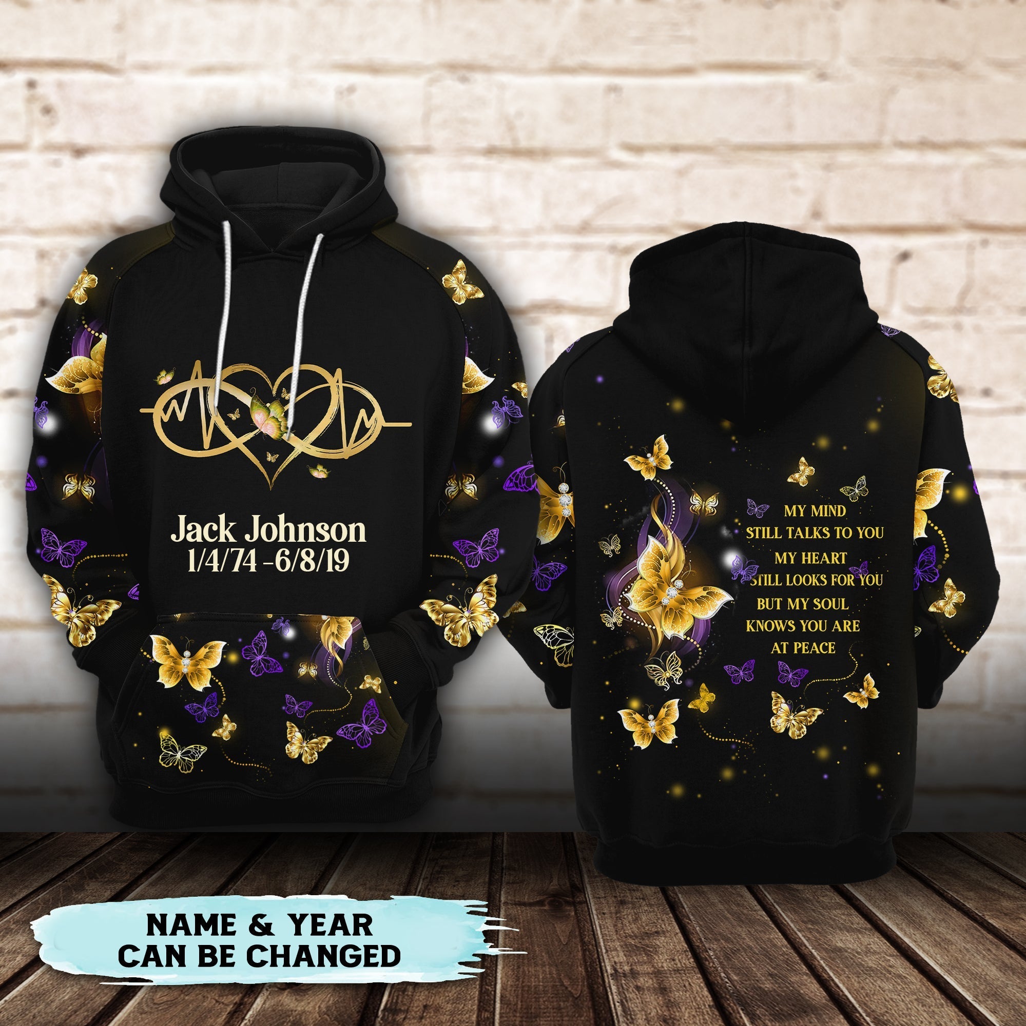 My Mind Still Talk To You - Personalized All Over Print Hoodie
