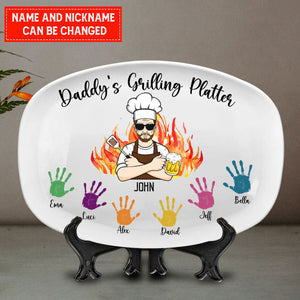 Daddy's Grilling Platter Personalized Gift For Grandpa Dad Papa