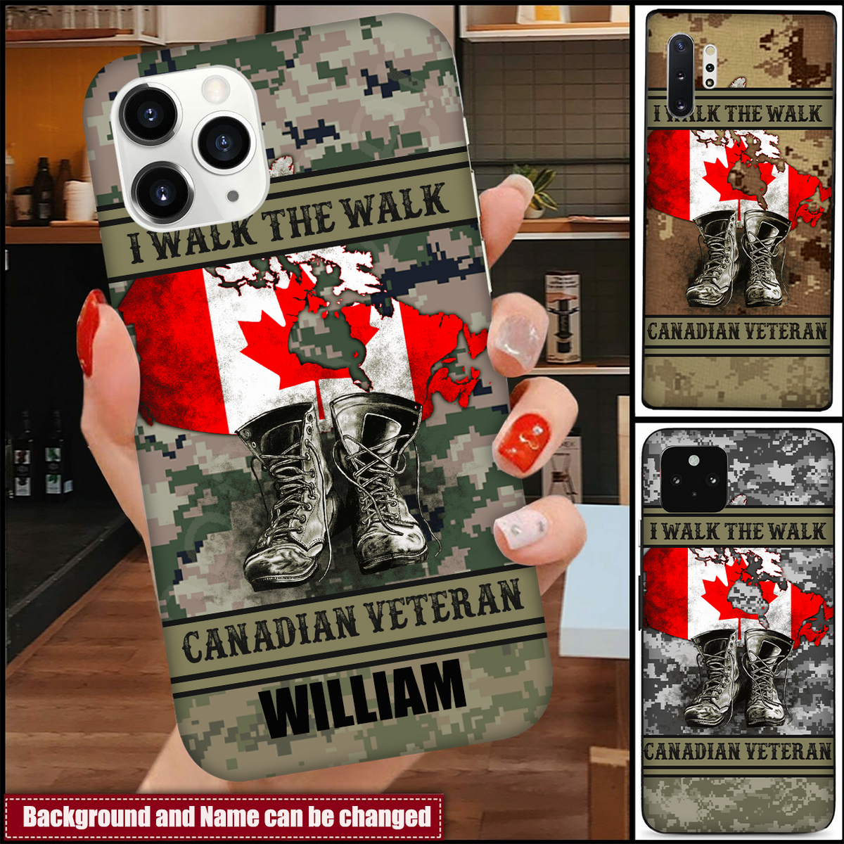 PERSONALIZED CANADIAN VETERAN PHONE CASE