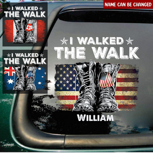 Personalized I Walked The Walk Veteran Decal