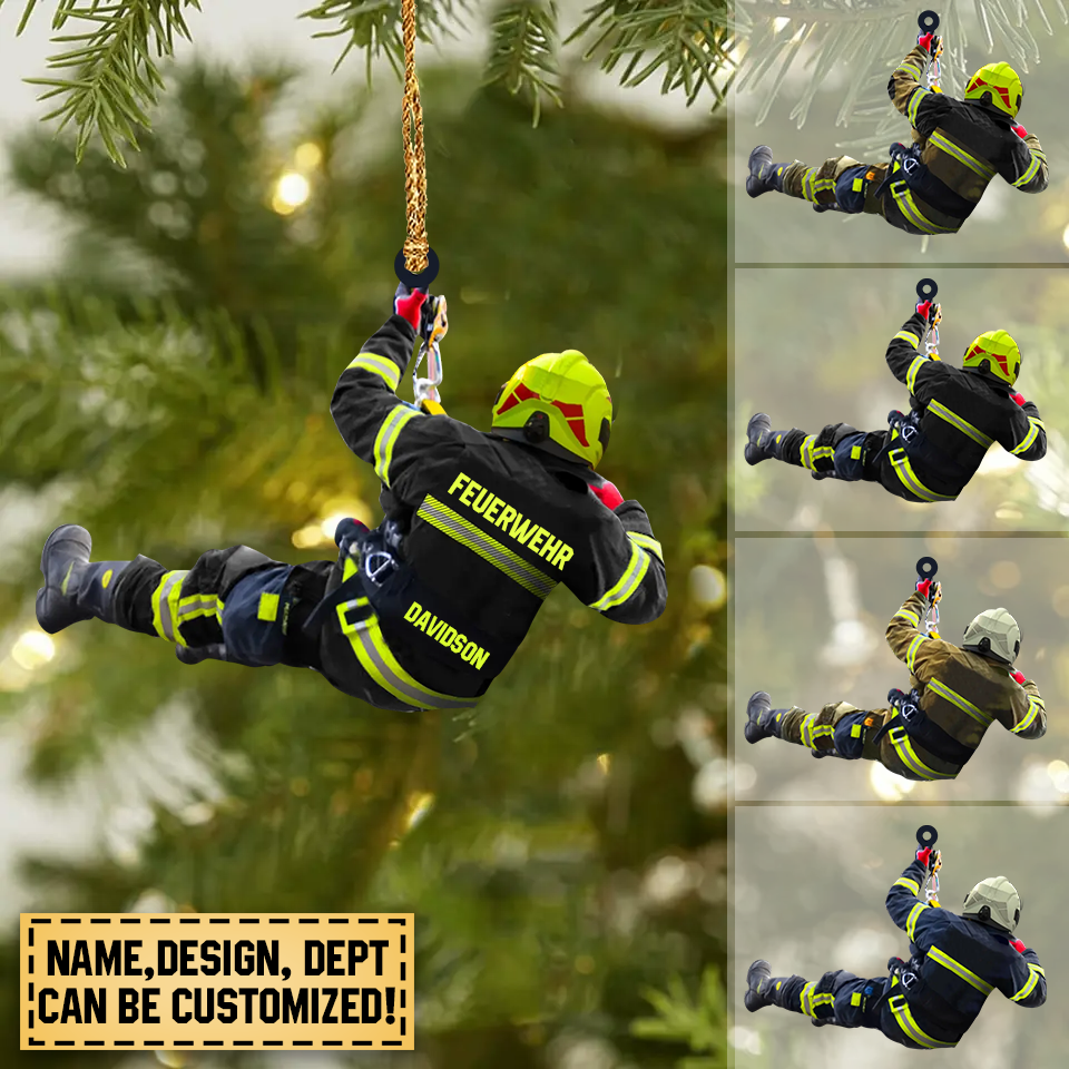 PERSONALIZED FIREFIGHTER CHRISTMAS ORNAMENT 01