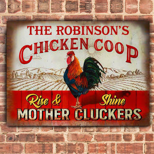 Farm Chicken Coop Personalized Metal Sign Gift For Farmer