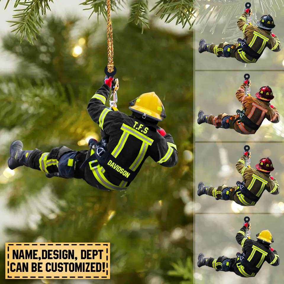 PERSONALIZED FIREFIGHTER CHRISTMAS ORNAMENT 02