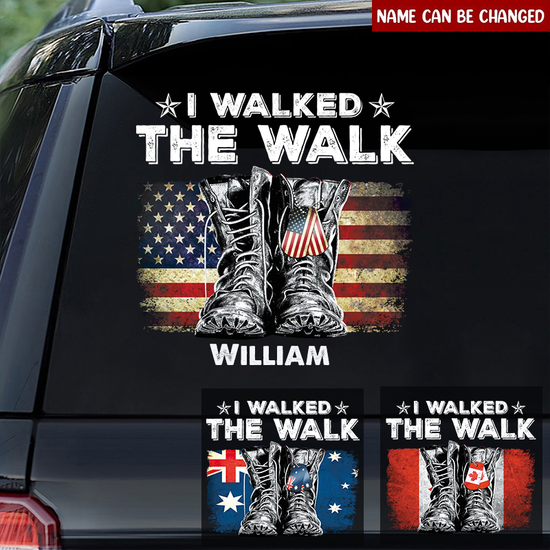 Personalized I Walked The Walk Veteran Decal