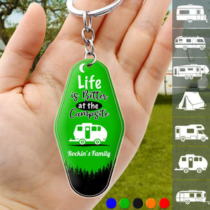 Happy Campers Camping Personalized Acrylic Keychain