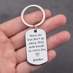 Those We Love Don't Go Away, Personalized Keychain, Memorial Gifts, Custom Photo