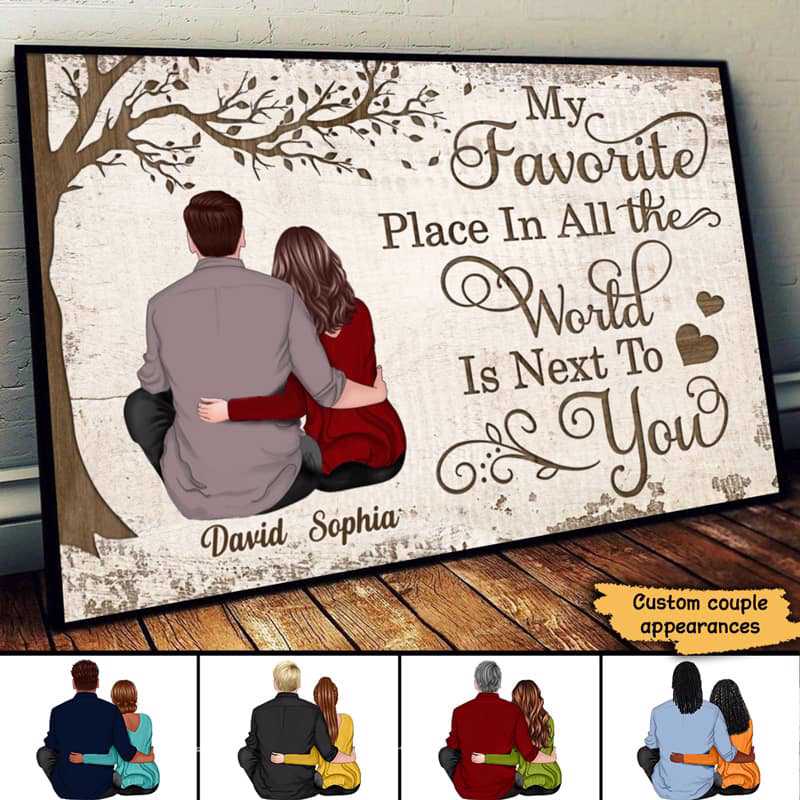 My Favorite Place Couple Gift Personalized Poster
